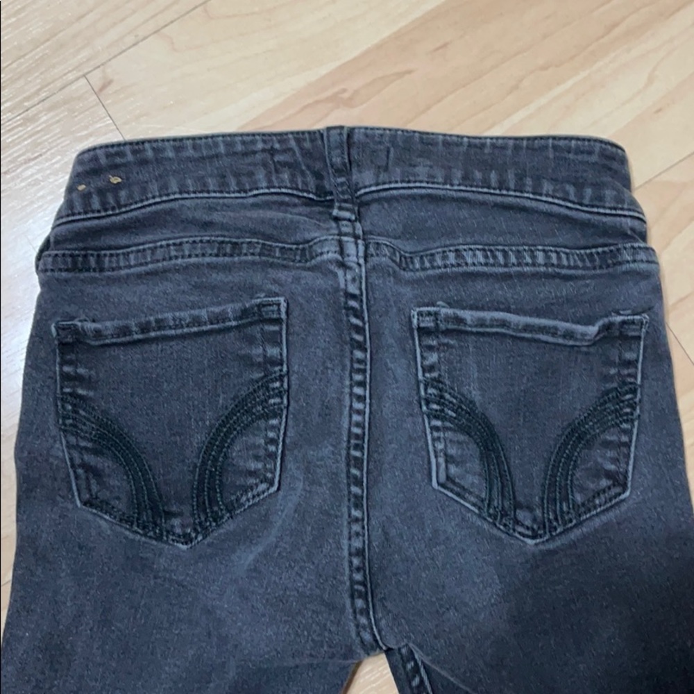 BLACK WASHED OUT SKINNY JEANS - Picture 3 of 4